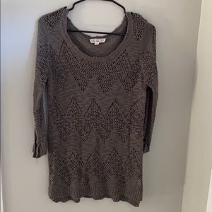 Charcoal grey scoop neck sweater